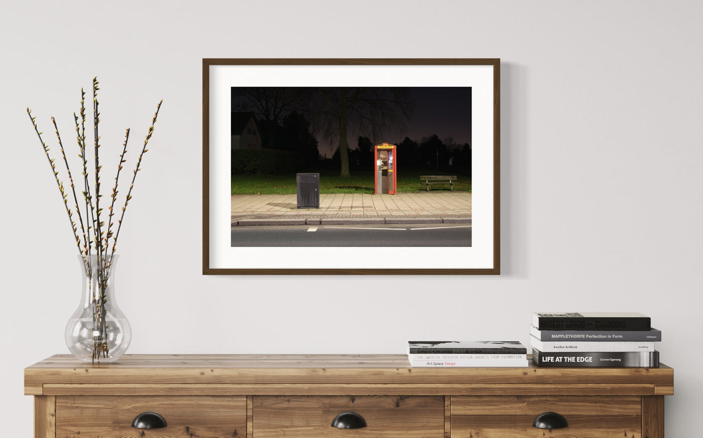 Telephone and Bench